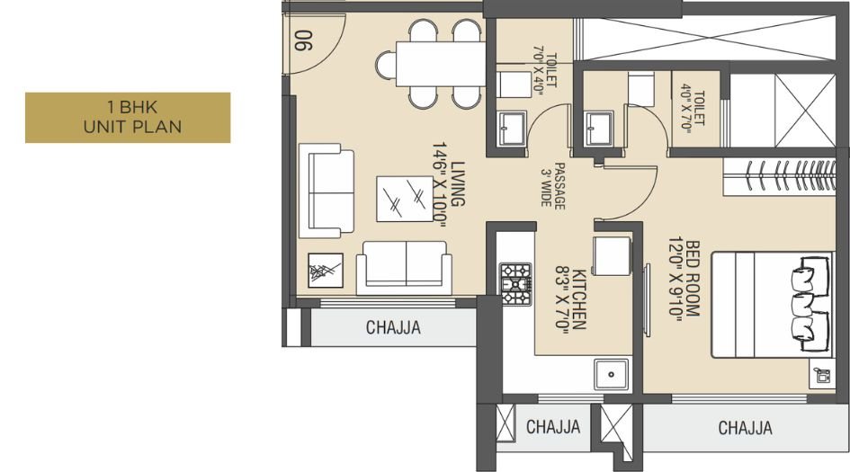 Chirag-Cascade-Avenue-1-BHK-Unit-Plan-426-Sqft